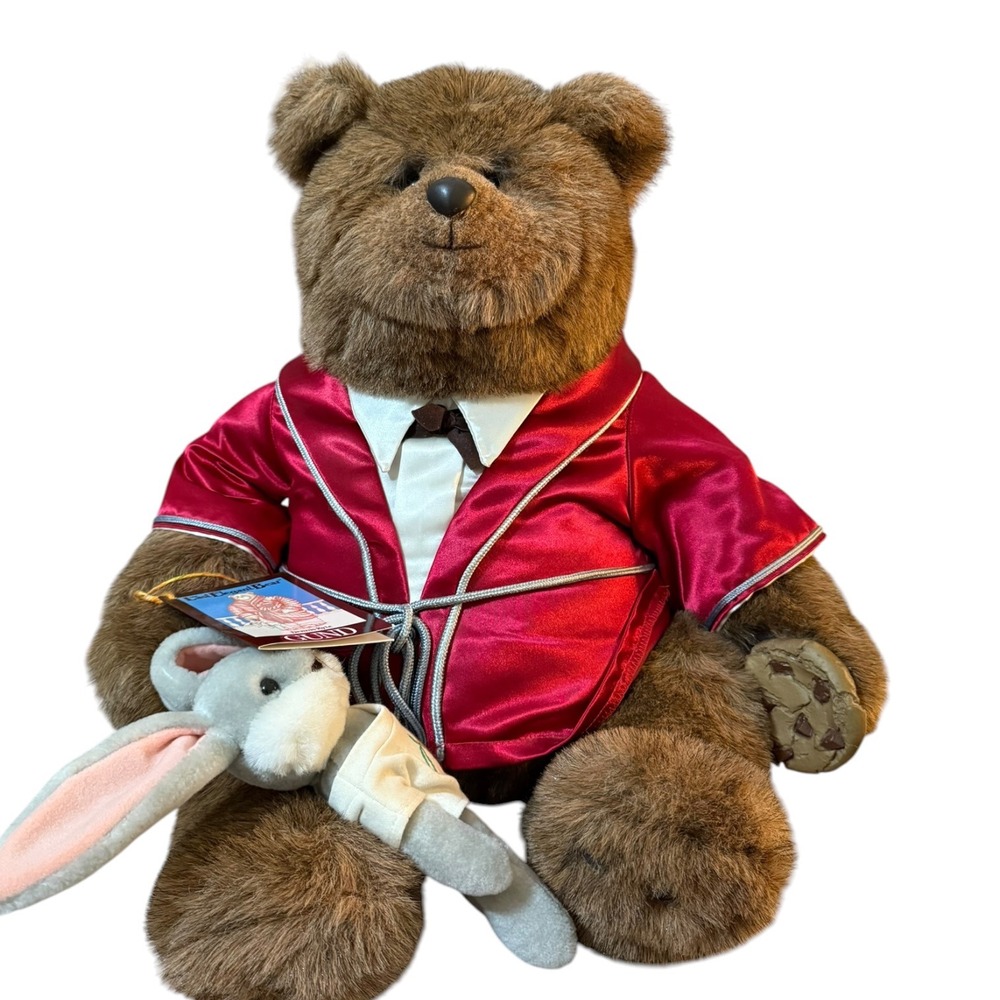 Vintage Gund The Last Elegant Bear Abiner Smoothie Plush Dennis Kyte 1985 Red